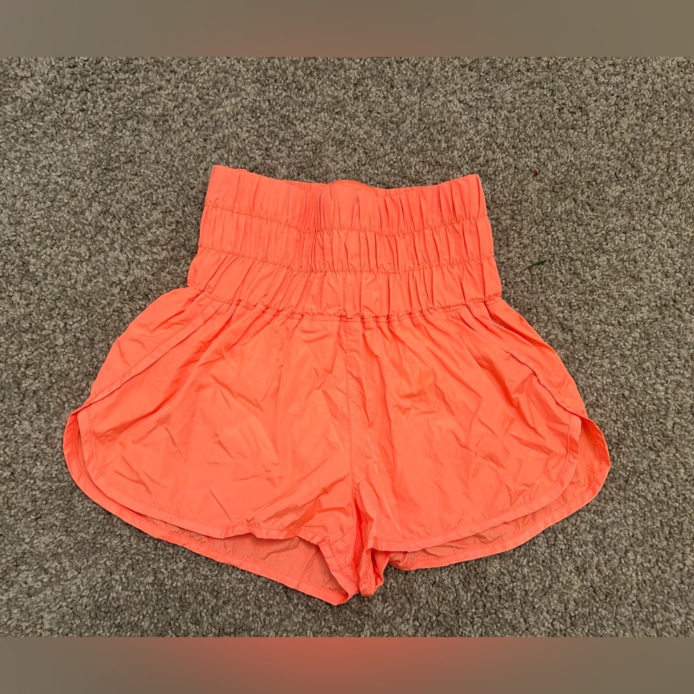 Shorts! Brand is free people movement, color is bright orange, size is xs!